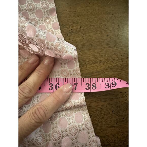 Banana Republic Women's Light Pink Monogram Jacquard Fit & Flare Dress 14 - Picture 11 of 11